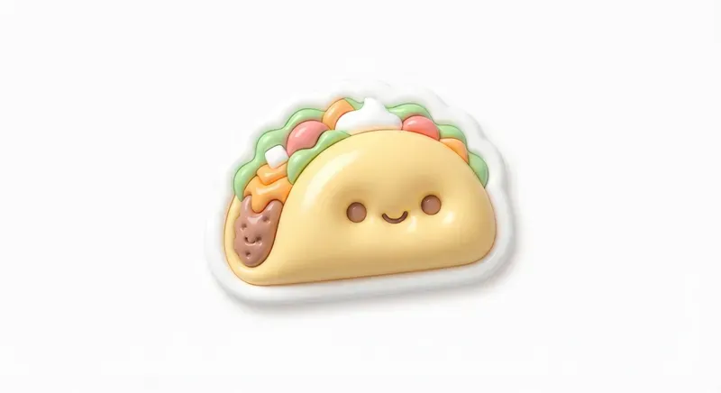 Cute 3D Puffy Food Stickers