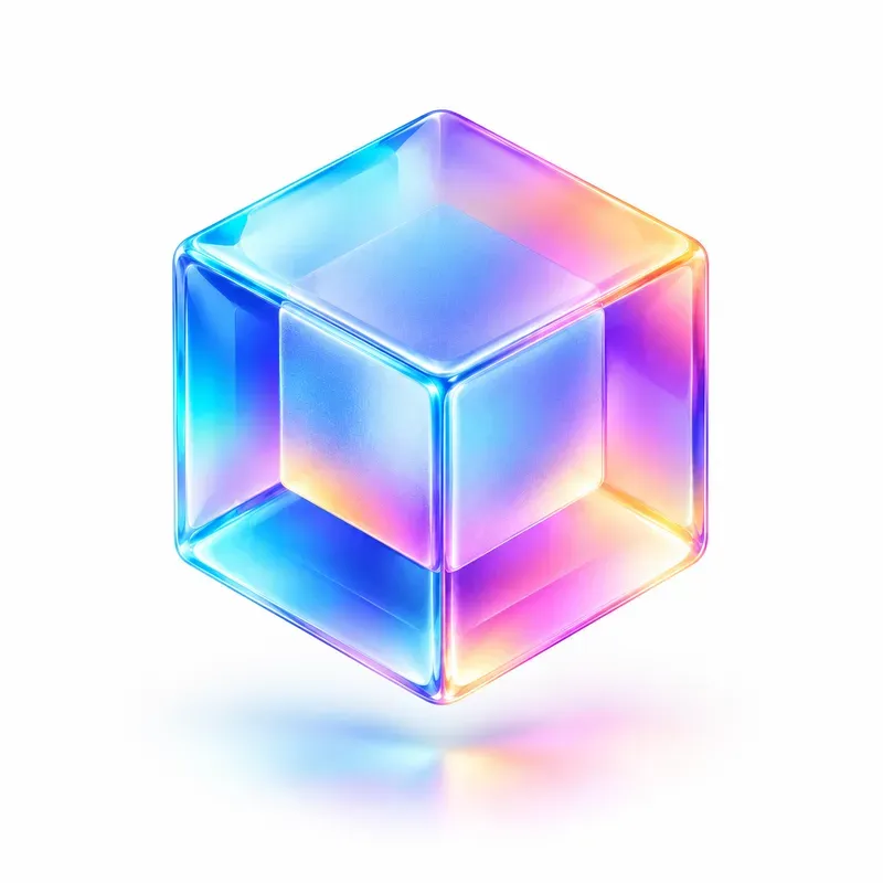 3D Glassmorphism Tech Logos