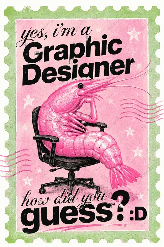 Ironic Zine Office Stamp Animal Posters