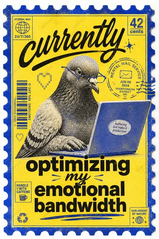 Ironic Zine Office Stamp Animal Posters