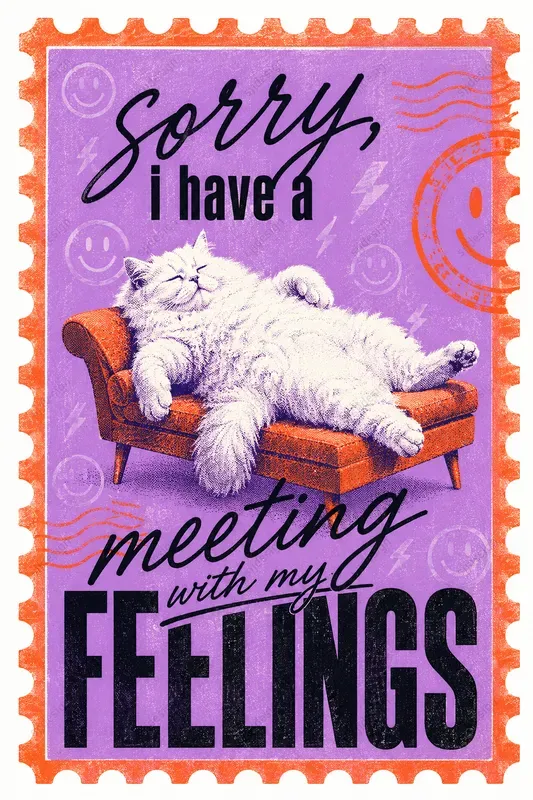 Ironic Zine Office Stamp Animal Posters
