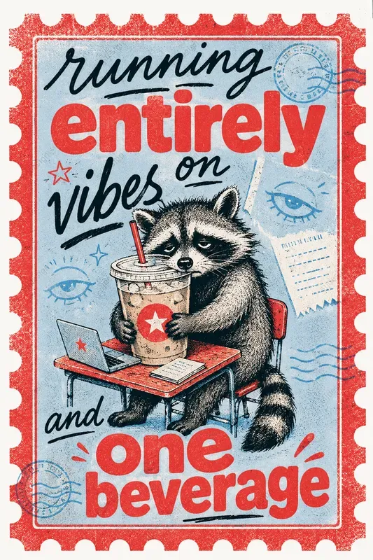 Ironic Zine Office Stamp Animal Posters