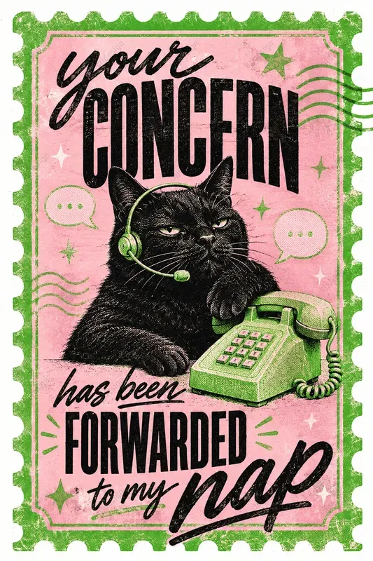 Ironic Zine Office Stamp Animal Posters