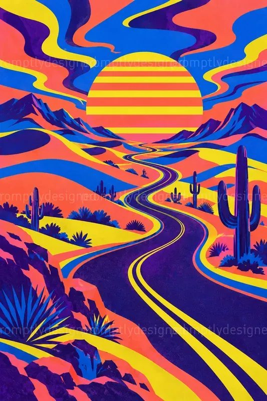 Psychedelic Landscape Posters
