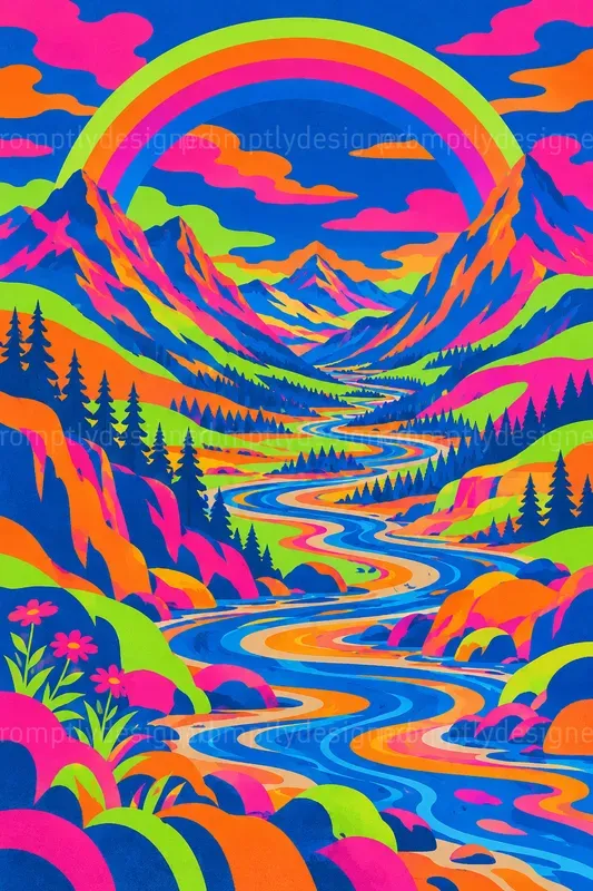 Psychedelic Landscape Posters