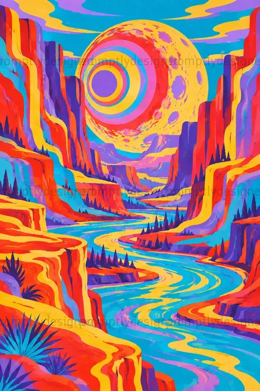 Psychedelic Landscape Posters