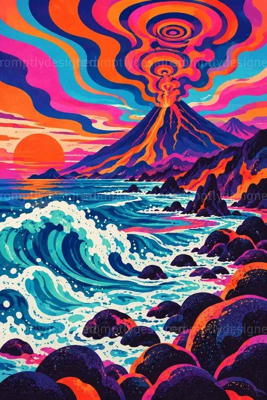 Psychedelic Landscape Posters