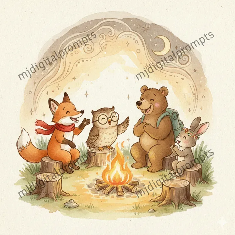Whimsical Cozy Storybook Illustrations