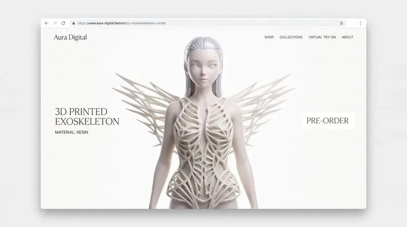 Avantgarde Digital Fashion UIs