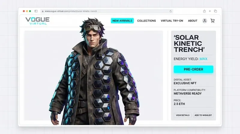 Avantgarde Digital Fashion UIs