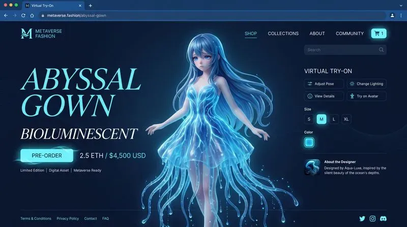 Avantgarde Digital Fashion UIs