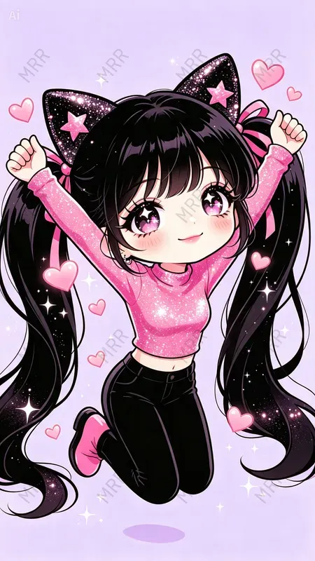 Kawaii Cartoon Girls
