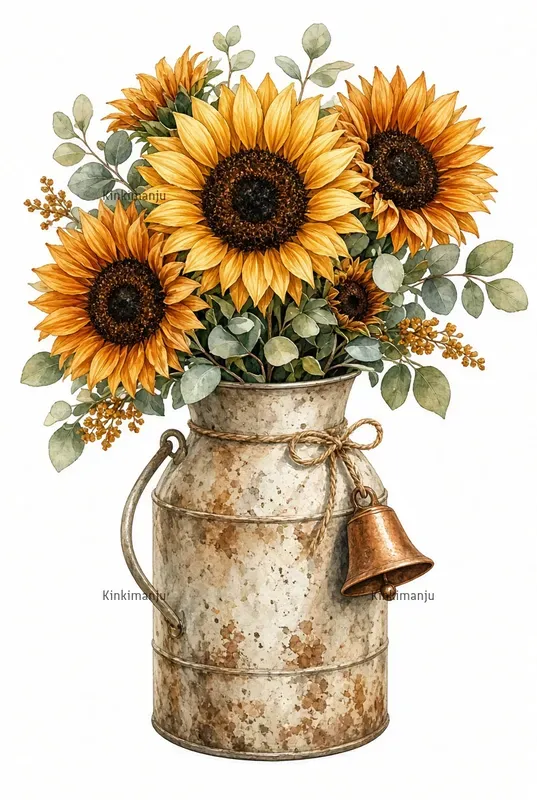 Sunflower Clipart 100 Packs For Etsy