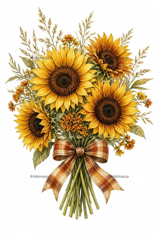 Sunflower Clipart 100 Packs For Etsy