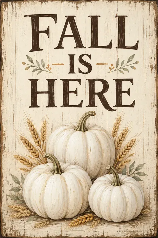 Fall Pumpkin Farmhouse Porch Signs