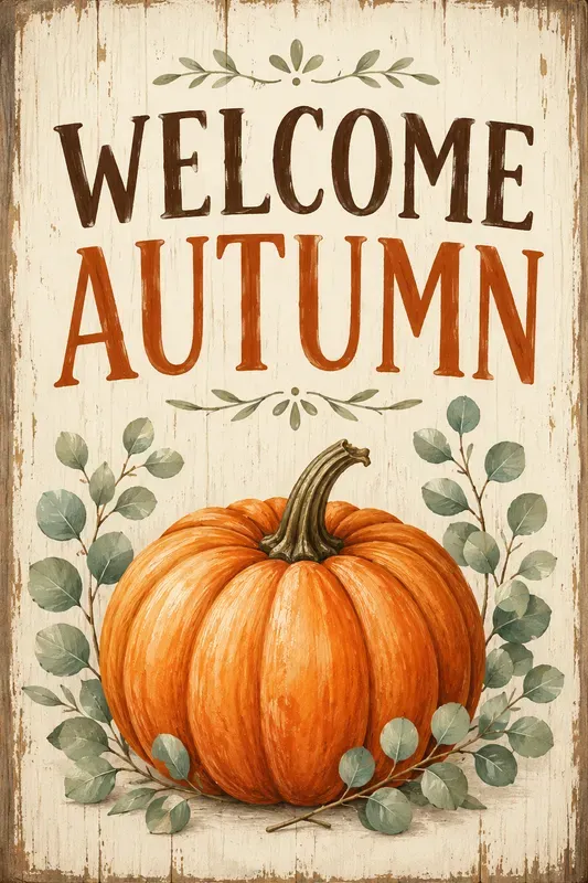 Fall Pumpkin Farmhouse Porch Signs