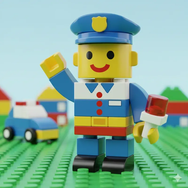 Kids Brick Toy Style Illustrations