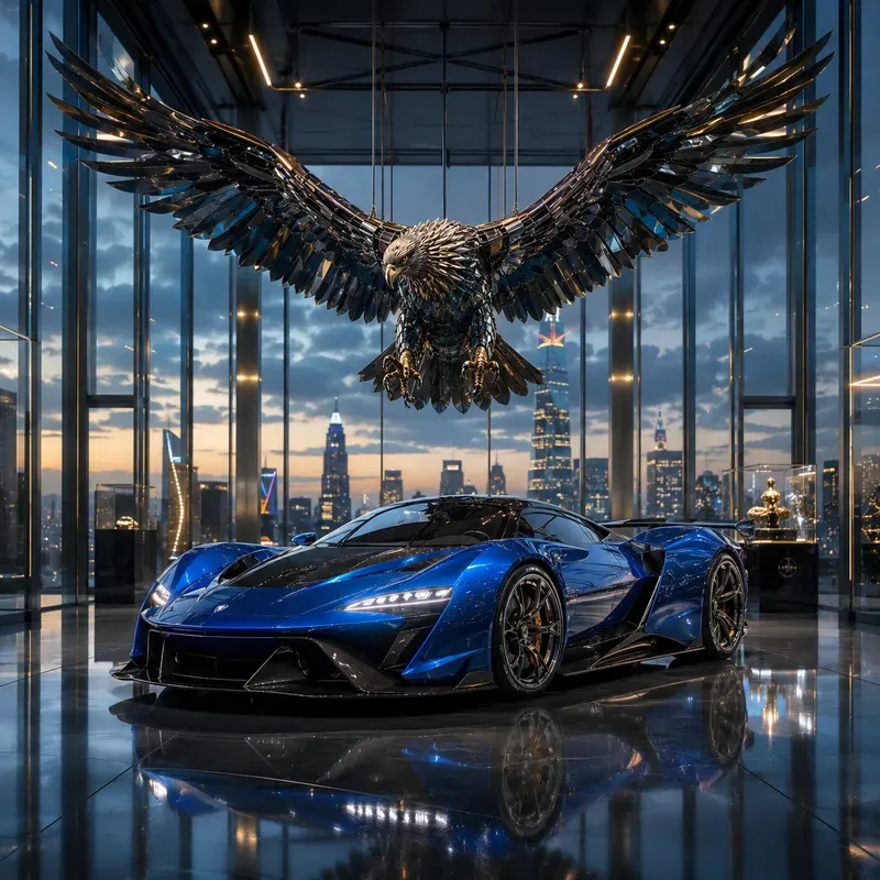 Luxury Hypercar Showroom Poster Designs