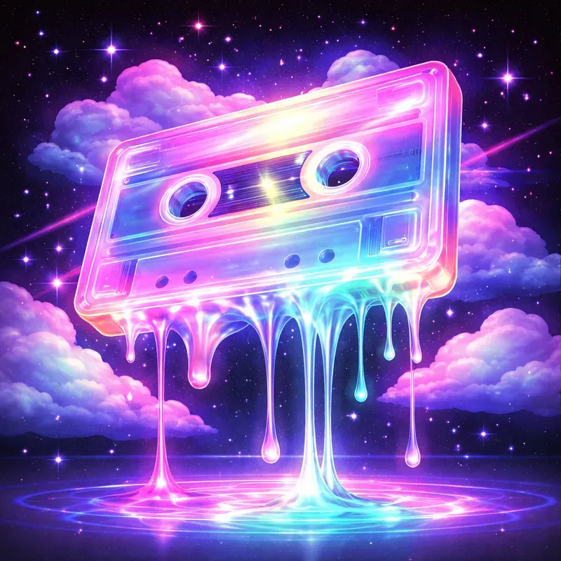 Synthwave Surreal Dripping Art Generator