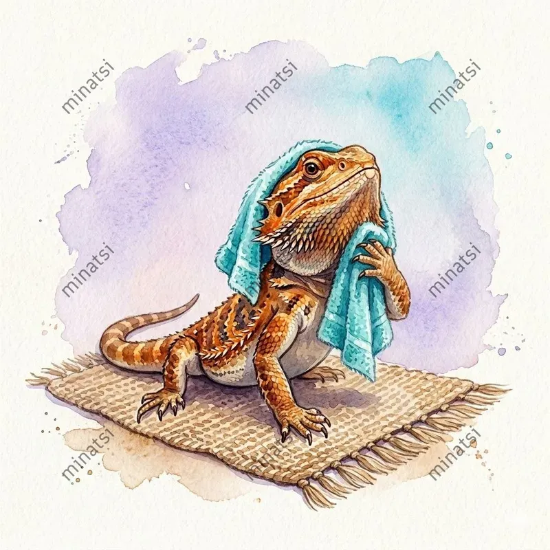Watercolor Bath Reptile Characters