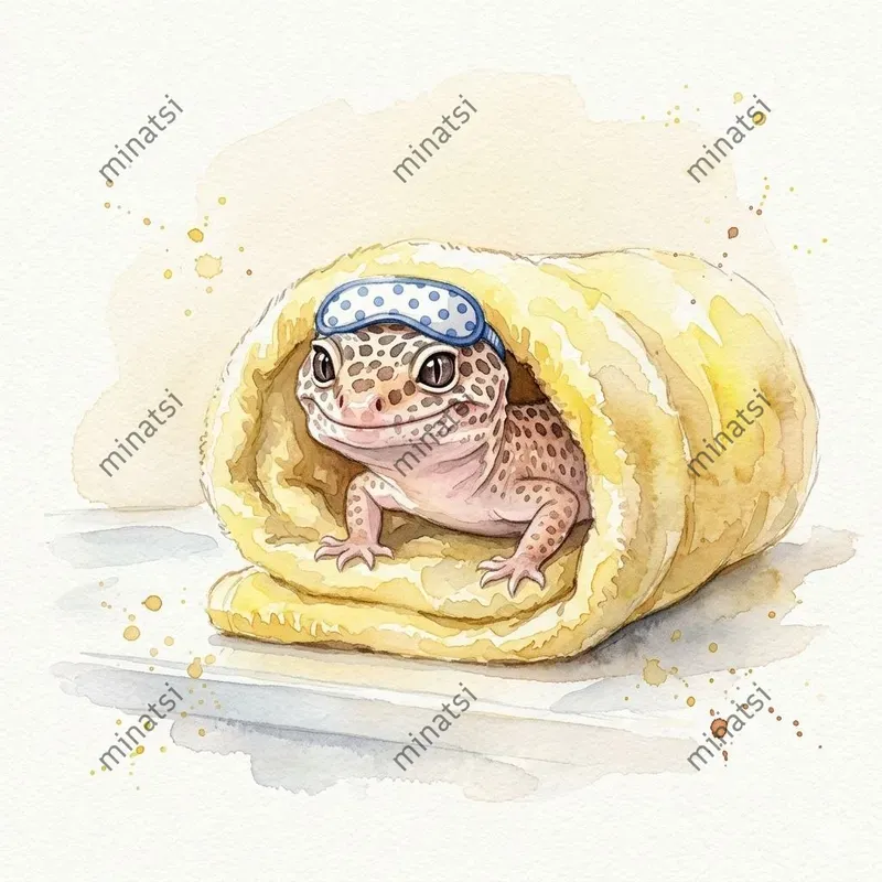 Watercolor Bath Reptile Characters