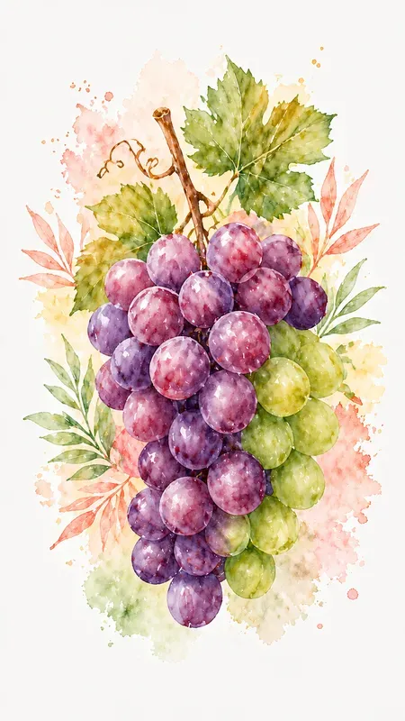 Refined Tropical Watercolor Fruits