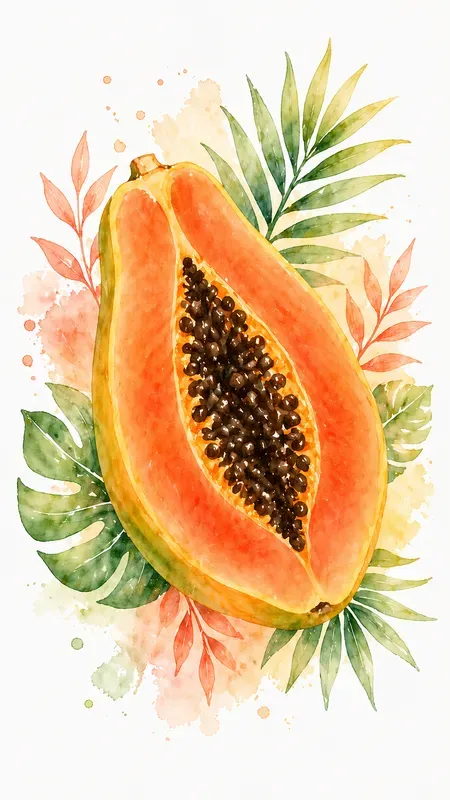 Refined Tropical Watercolor Fruits