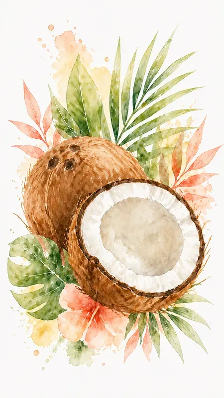 Refined Tropical Watercolor Fruits