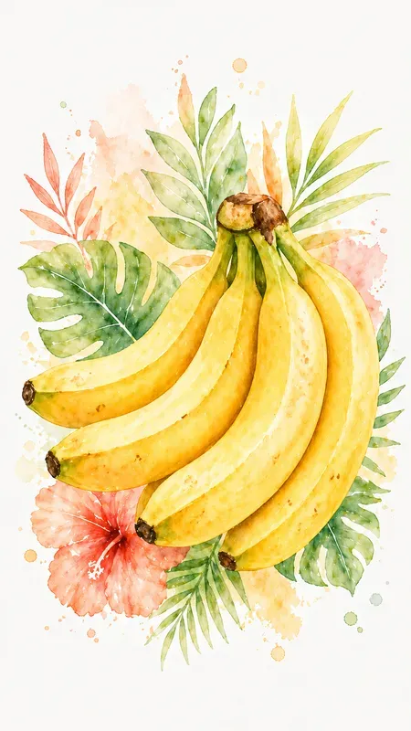 Refined Tropical Watercolor Fruits