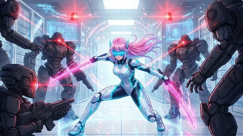 2D Anime Standoff Illustrations
