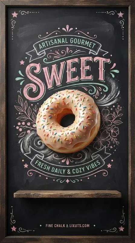 3D Product Chalkboard Cafe Posters