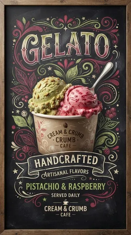 3D Product Chalkboard Cafe Posters