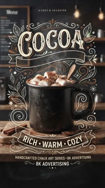 3D Product Chalkboard Cafe Posters