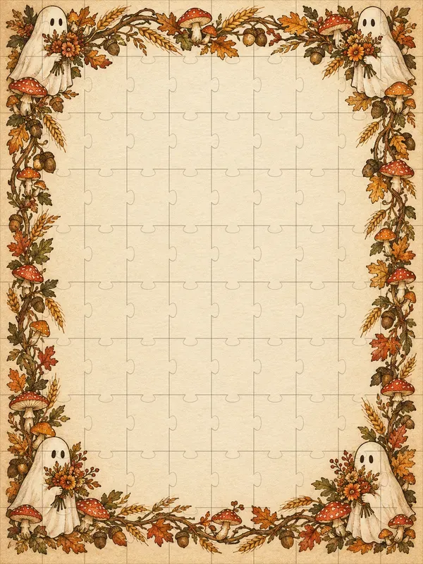 Vintage Halloween Journal Page Borders