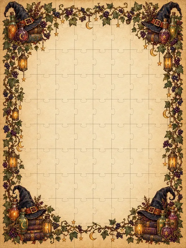 Vintage Halloween Journal Page Borders