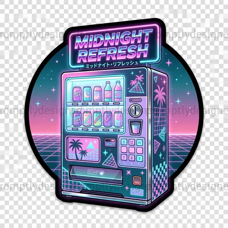 Retro Japanese Vending Machine Stickers