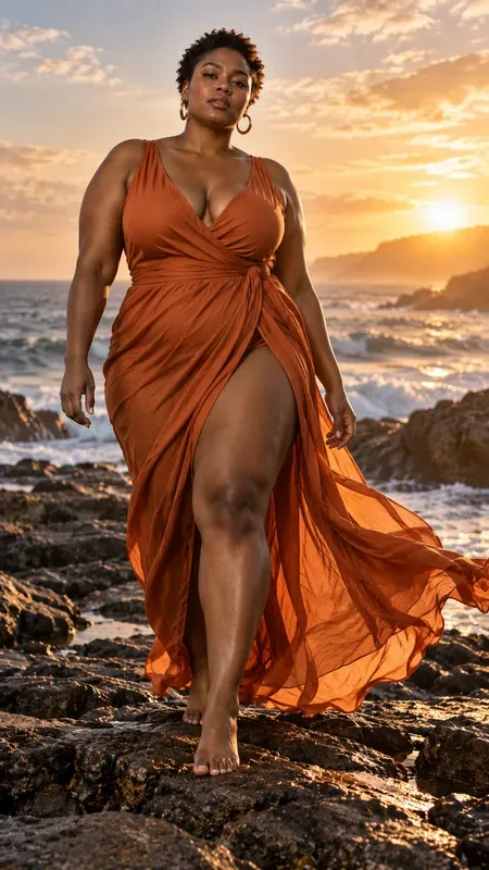 Hyperrealistic Plus Size Fashion Photos