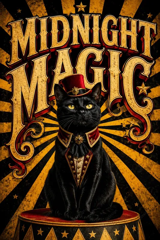 Vintage Circus Pet Poster Art