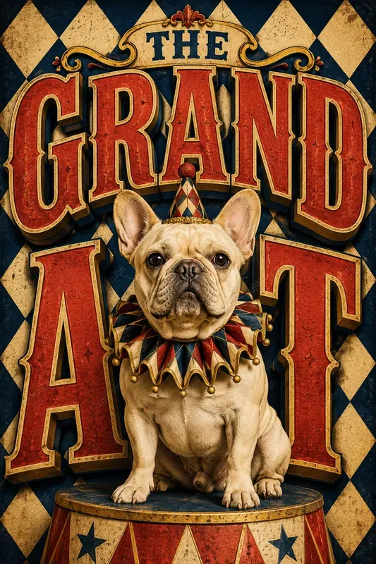 Vintage Circus Pet Poster Art