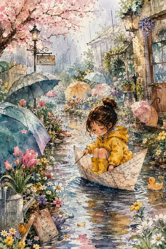 Whimsical Watercolor Storybook Dreams