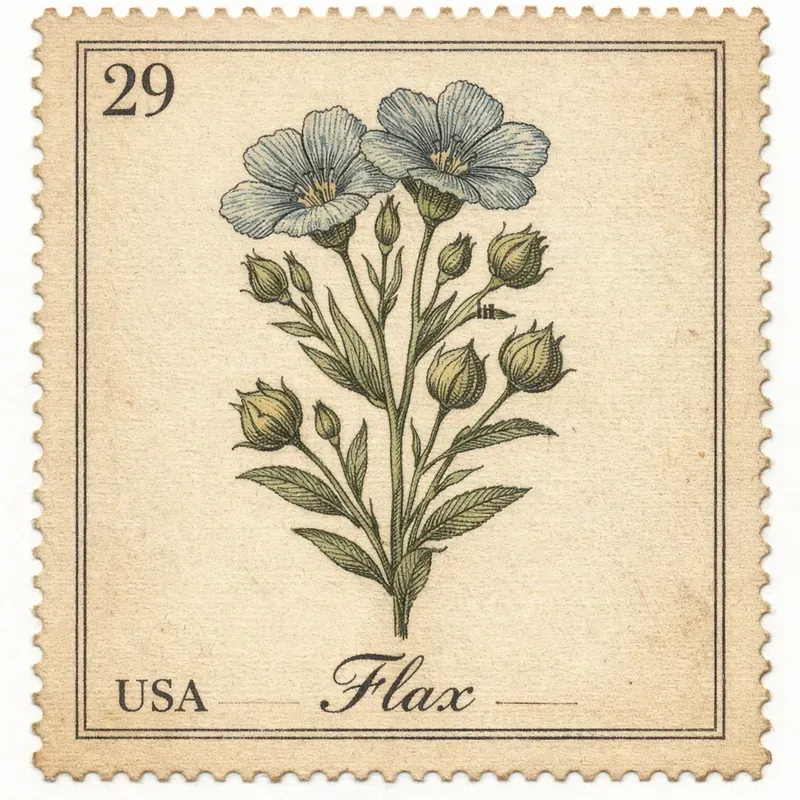 Vintage Botanical Postage Stamps