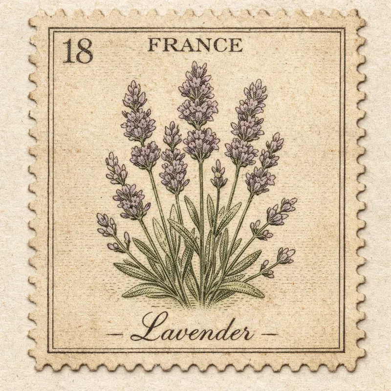 Vintage Botanical Postage Stamps