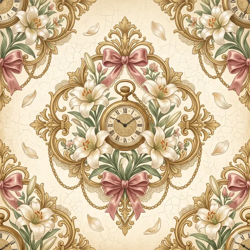 Romantic Victorian Seamless Patterns