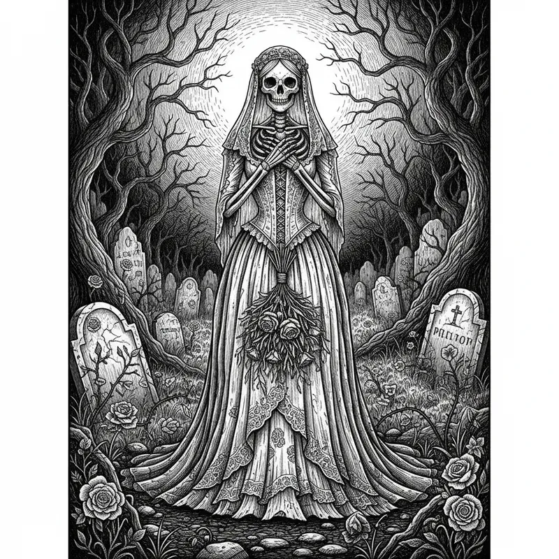 Gothic Memento Mori Pose Variations
