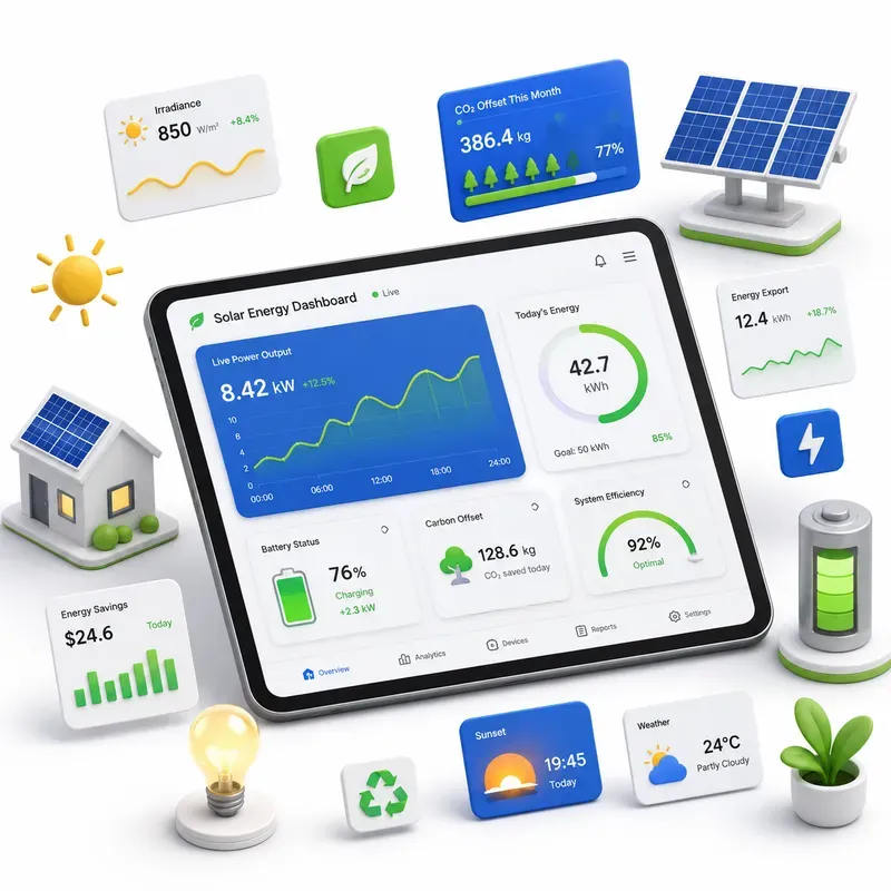 3D Isometric UI Dashboards