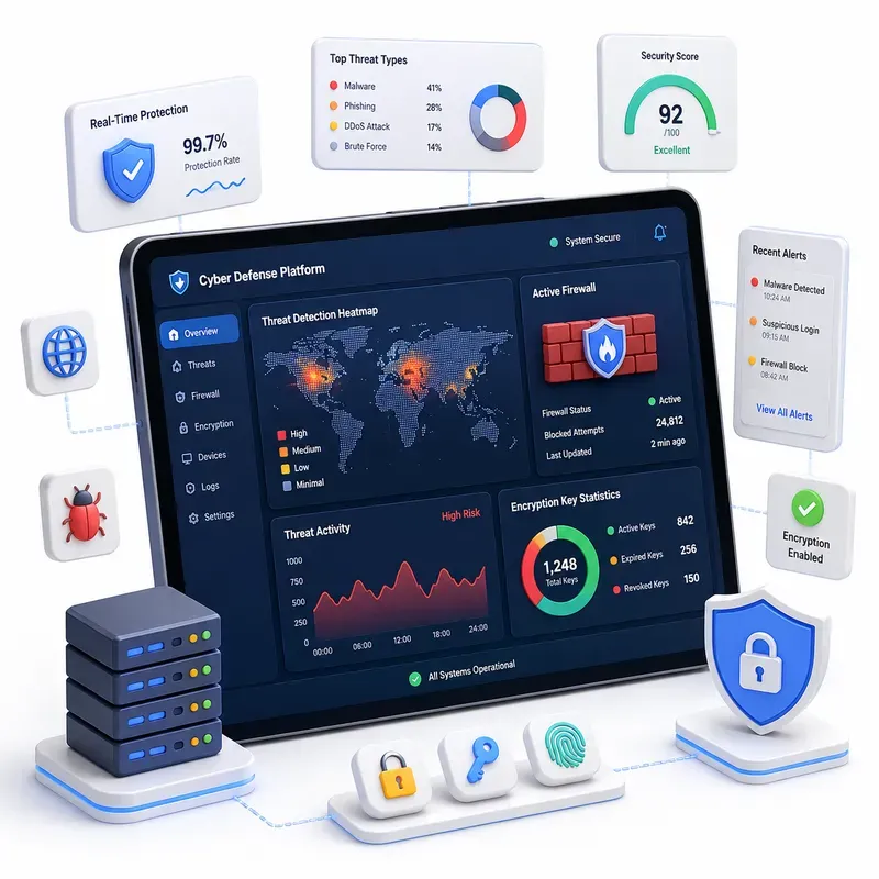 3D Isometric UI Dashboards