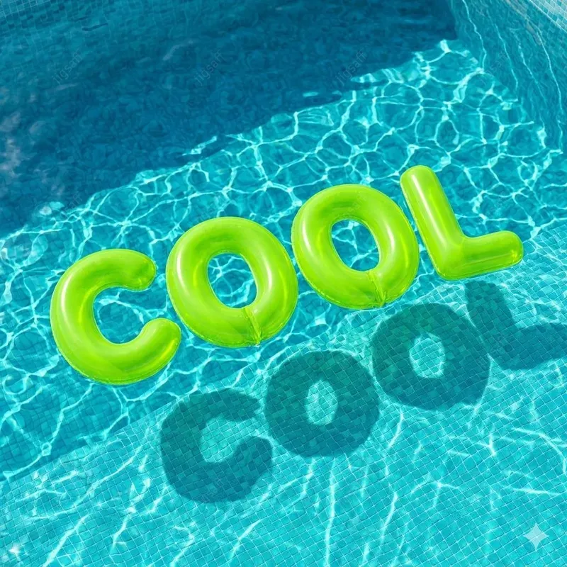 Summer Inflatable 3D Floating Typography