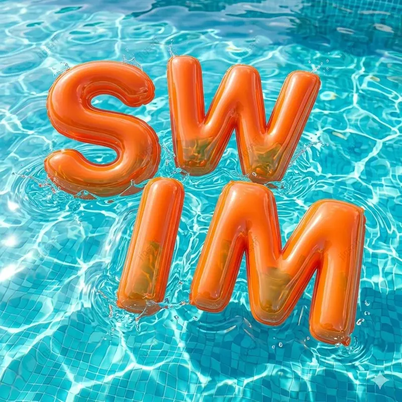 Summer Inflatable 3D Floating Typography