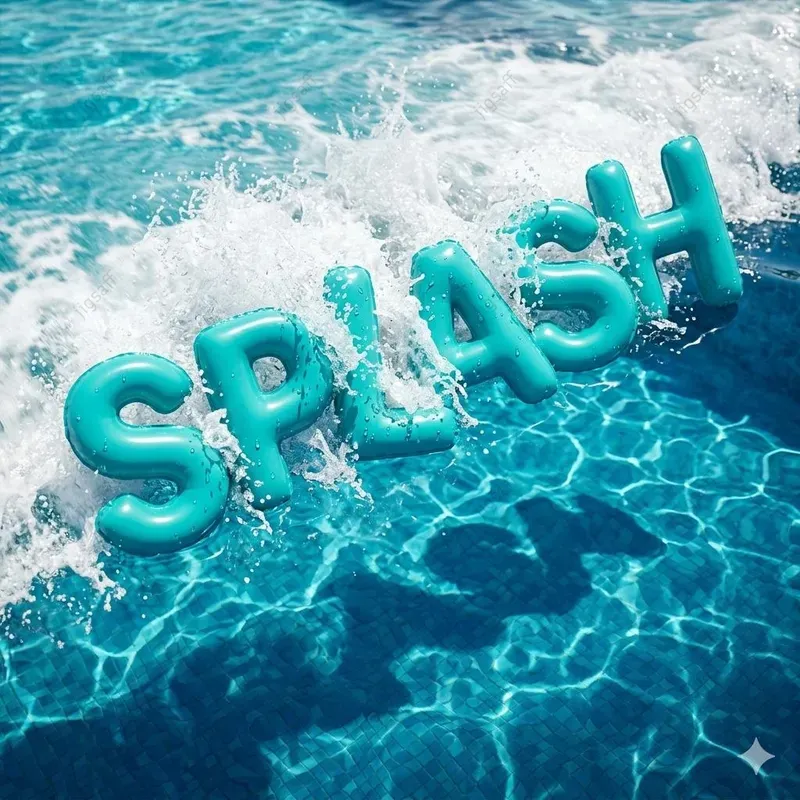 Summer Inflatable 3D Floating Typography