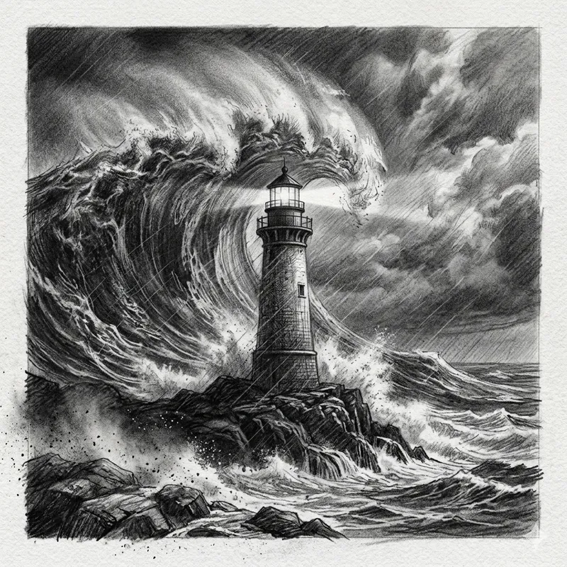 Dramatic Graphite Pencil Drawing Scenes